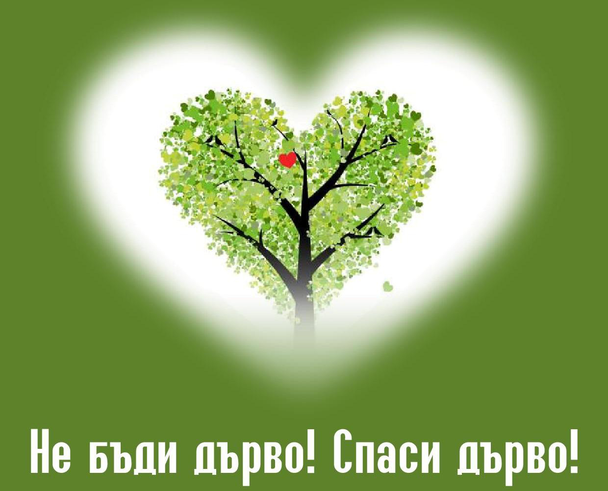 Не бъди дърво! Спаси дърво!
